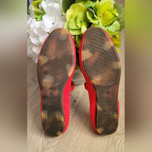 Rothy's The Square Mary Jane Lollipop Red + Leopard Sole, Women's US 6.5 EU 36.5 - Picture 13 of 16